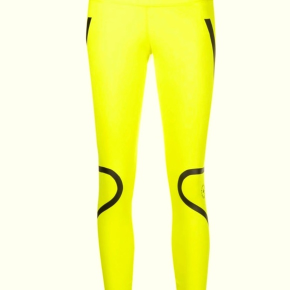 NWT adidas by Stella McCartney True Pace Neon Yellow Leggings S - Picture 9 of 9